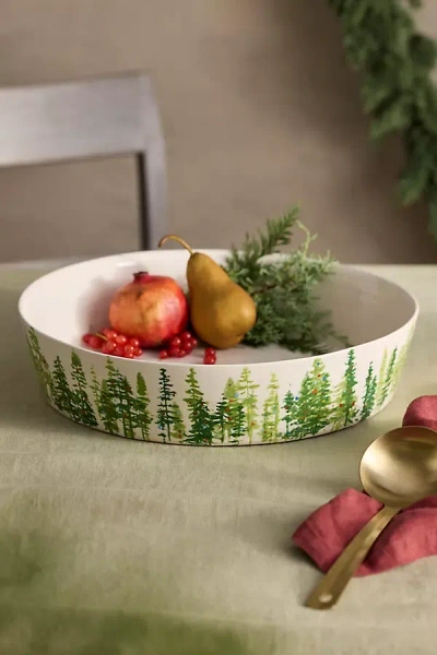 Terrain Holiday Forest Stoneware Serving Bowl In Green