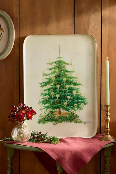 Terrain Holiday Printed Archival Tray In Green