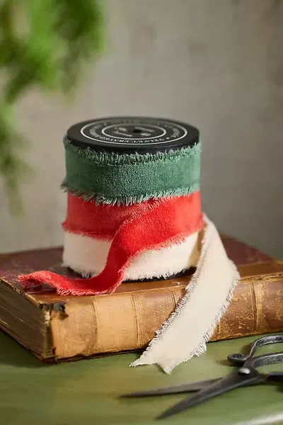 Terrain Holiday Velvet Ribbon, Set Of 3 In Multi