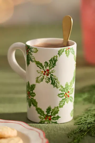 Terrain Holly Lattice Mug In White
