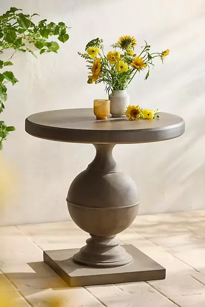 Terrain Hydra Stone Pedestal Foyer Table In Multicolor