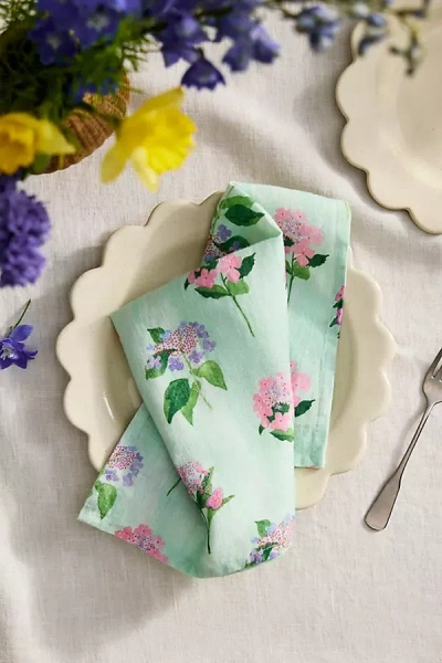 Terrain Hydrangea Sage Linen Napkins, Set Of 2