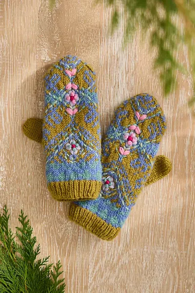 Terrain Ingrid Knit Mittens In Multi