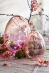 Terrain Iridescent Glass Egg In Pink