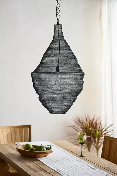 Terrain Iron Mesh Chandelier, Hive In Black