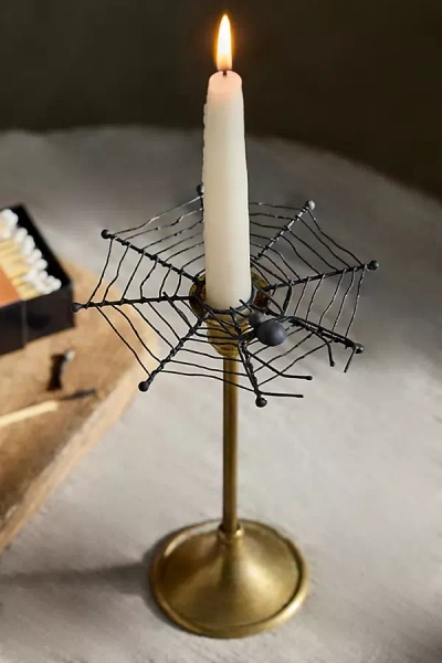 Terrain Iron Spiderweb Candle Wreath In Gold