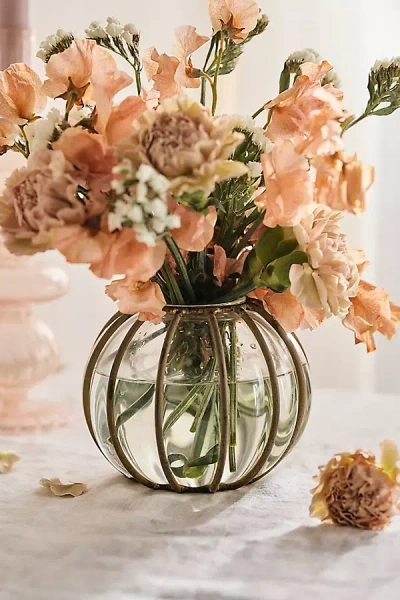 Terrain Iron Stripe Glass Vase In Multi