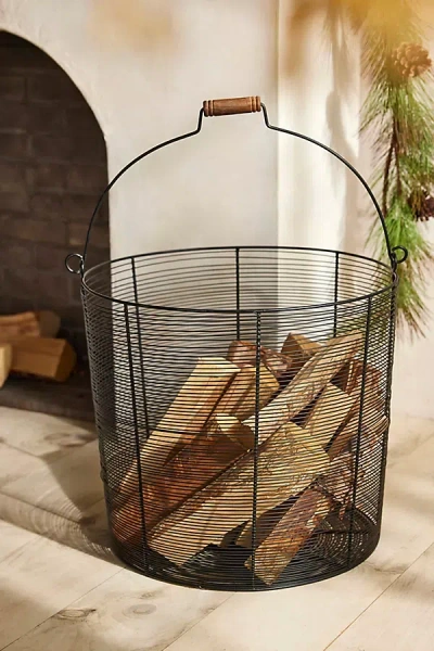 Terrain Iron Wire Log Basket In Multi