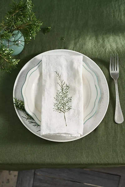 Terrain Juniper + Cedar Napkins, Set Of 4 In White