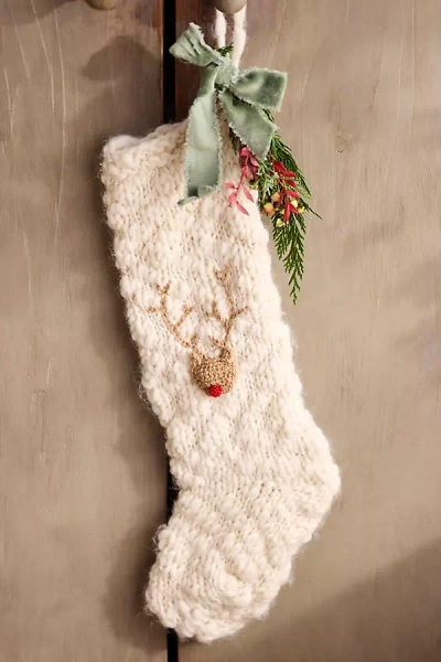 Terrain Knitted Holiday Icon Stocking In Brown