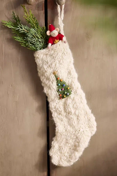 Terrain Knitted Holiday Icon Stocking In Green