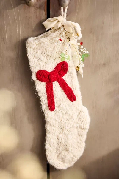 Terrain Knitted Holiday Icon Stocking In Red