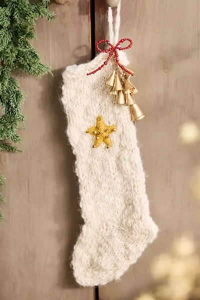 Terrain Knitted Holiday Icon Stocking In Yellow