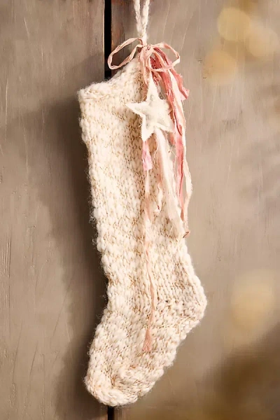 Terrain Knitted Metallic Stocking In Gold