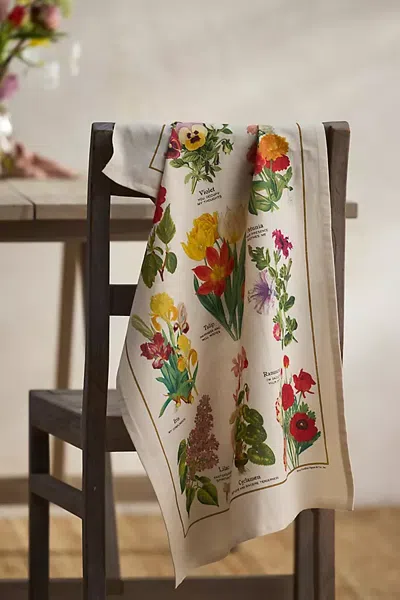 Terrain Language Of Flowers Dish Towel In Multicolor