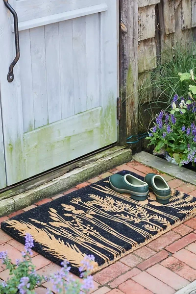 Terrain Leafy Stems Doormat In Blue