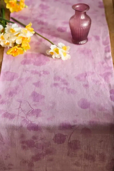 Terrain Lilac Sun Print Linen Runner