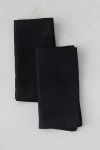 Terrain Lithuanian Linen Napkins, Set Of 2 In Black