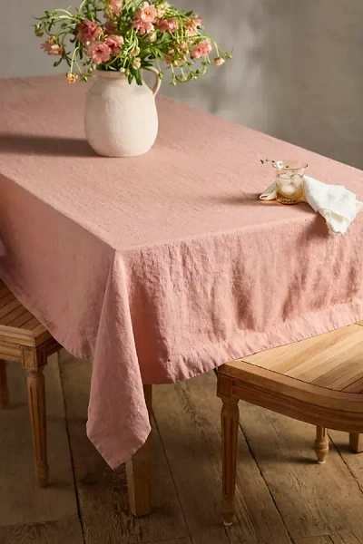 Terrain Lithuanian Linen Tablecloth In Pink