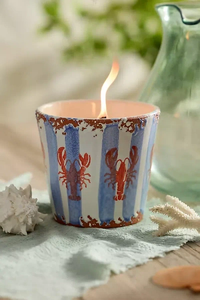 Terrain Lobster Citronella Candle In Blue