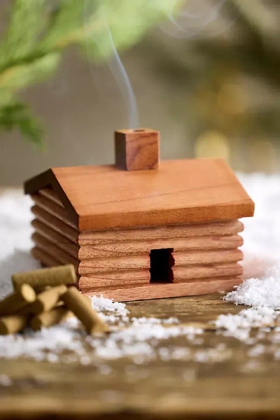 Terrain Log Cabin Incense Holder + Balsam Fir Incense