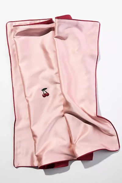 Terrain Lost Pattern Silk Pillow Case In Pink
