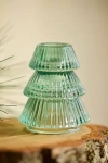 Terrain Luster Glass Tree Taper Holder In Green