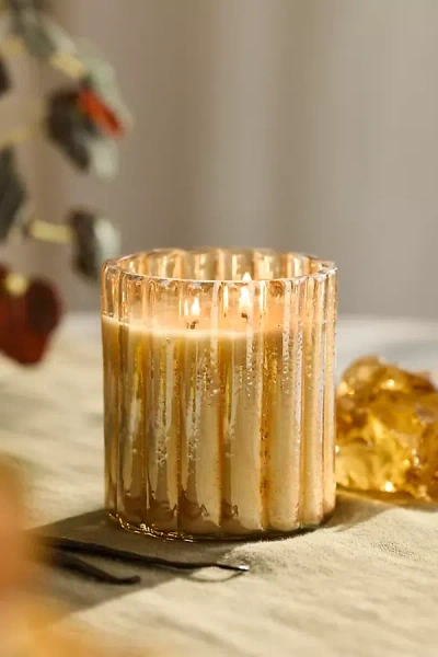 Terrain Luster Scalloped Glass Candle In Animal Print