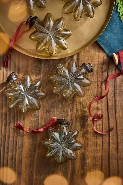Terrain Luster Star Glass Ornaments, Set Of 6