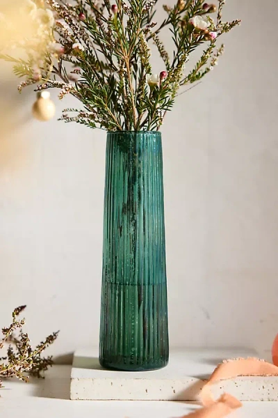 Terrain Luster Tapered Column Vase In Green