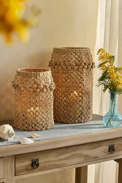 Terrain Macrame Knot Abaca Lantern