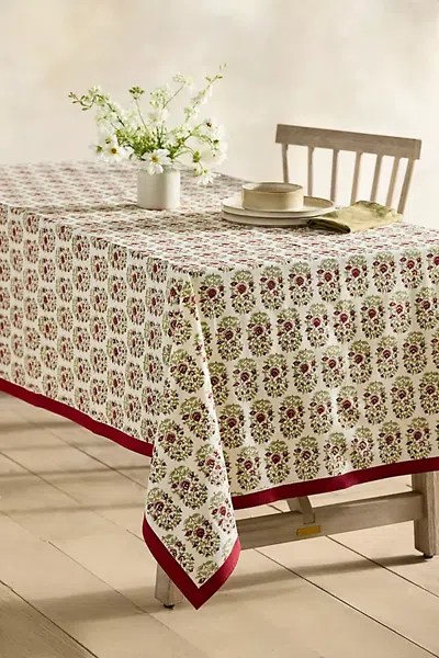 Terrain Mallika Cotton Tablecloth, Red In Multi