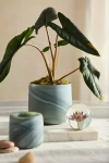 Terrain Marbled Glass Mini Planter In Blue