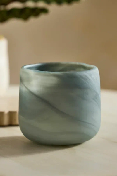 Terrain Marbled Glass Planter In Green