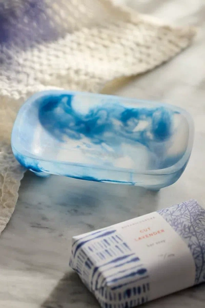 Terrain Marbled Resin Soap Dish In Blue