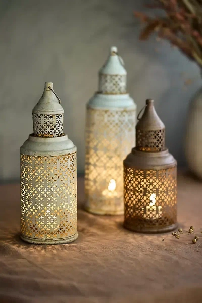 Terrain Marrakesh Iron Lantern In Gray