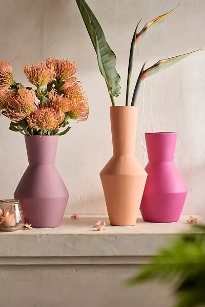 Terrain Matte Ceramic Vase In Multi