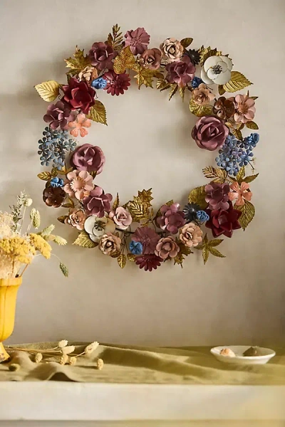 Terrain Mauve Florals Velvet + Iron Wreath