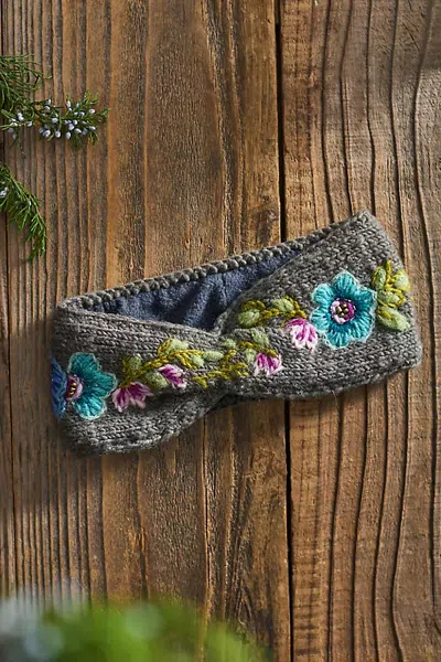 Terrain Meadow Wool + Fleece Headband In Grey