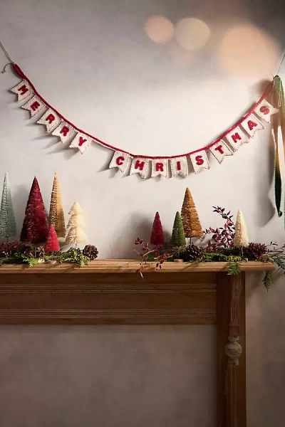 Terrain Merry Christmas Felt Garland In Multi