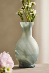 Terrain Milky Swirl Glass Bud Vase, Short Neck In Multi