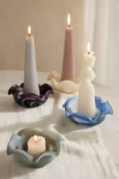 Terrain Milky Swirl Glass Votive Holder In Multi