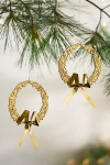 Terrain Mini Brass Bow Wreaths, Set Of 2 In Gold