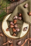 Terrain Miniature Glass Acorn Ornaments, Set Of 36 In Brown