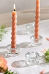 Terrain Minimalist Glass Taper Holders, Set Of 4 In Clear