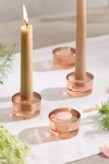 Terrain Minimalist Glass Taper Holders, Set Of 4 In Orange