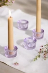 Terrain Minimalist Glass Taper Holders, Set Of 4 In Purple