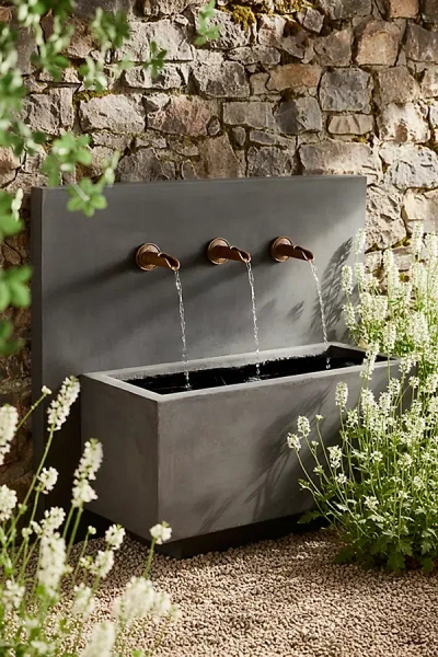 Terrain Modern Stone Trough Fountain