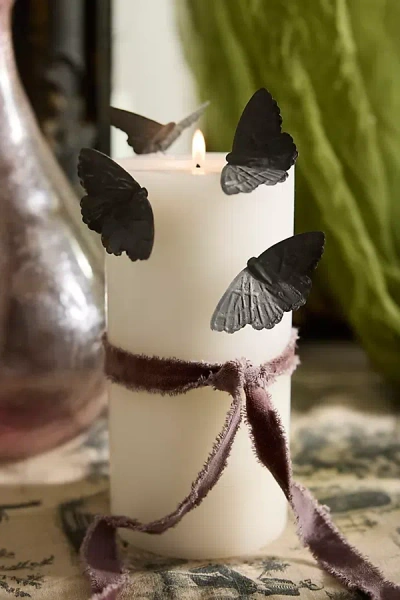 Terrain Moth Candle Pins, Set Of 4 In Black