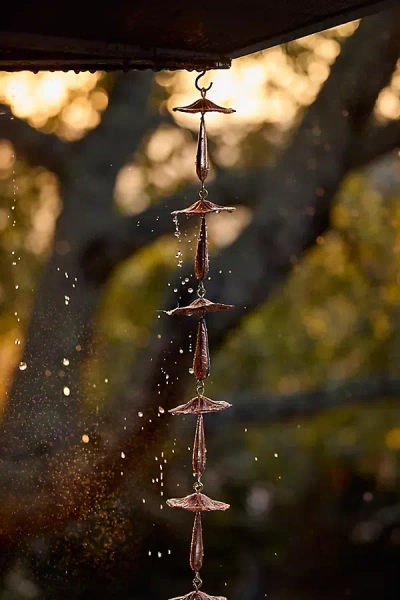 Terrain Mushroom Copper + Brass Rain Chain